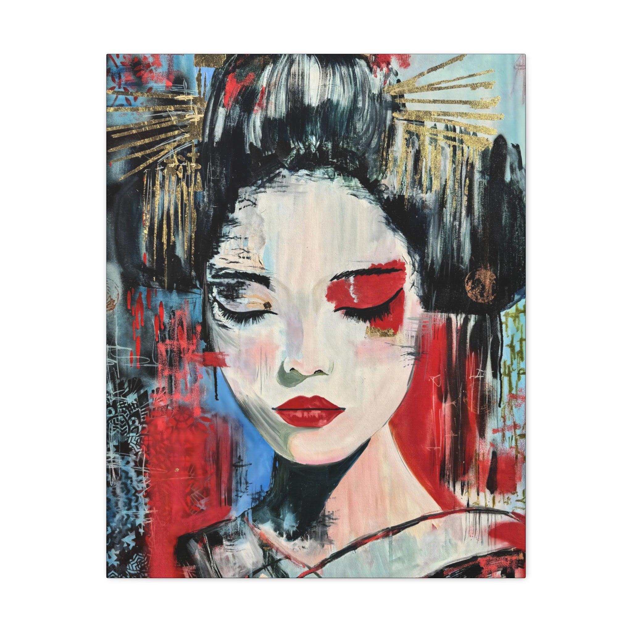 "White Geisha," Canvas Art