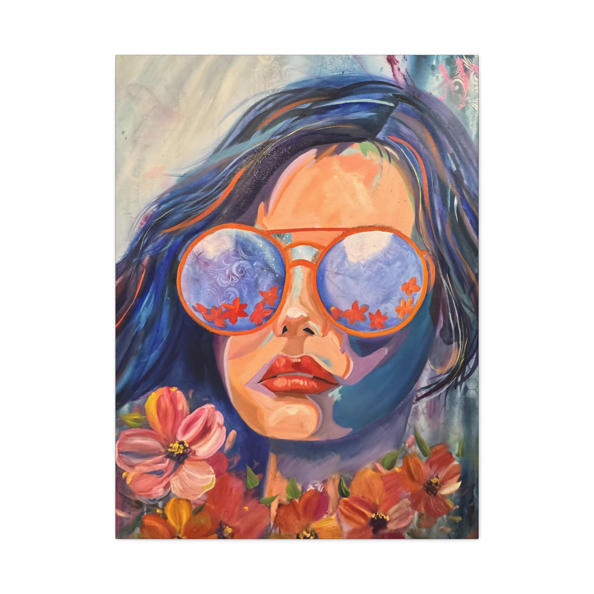 "Fiery Bloom" Canvas Print