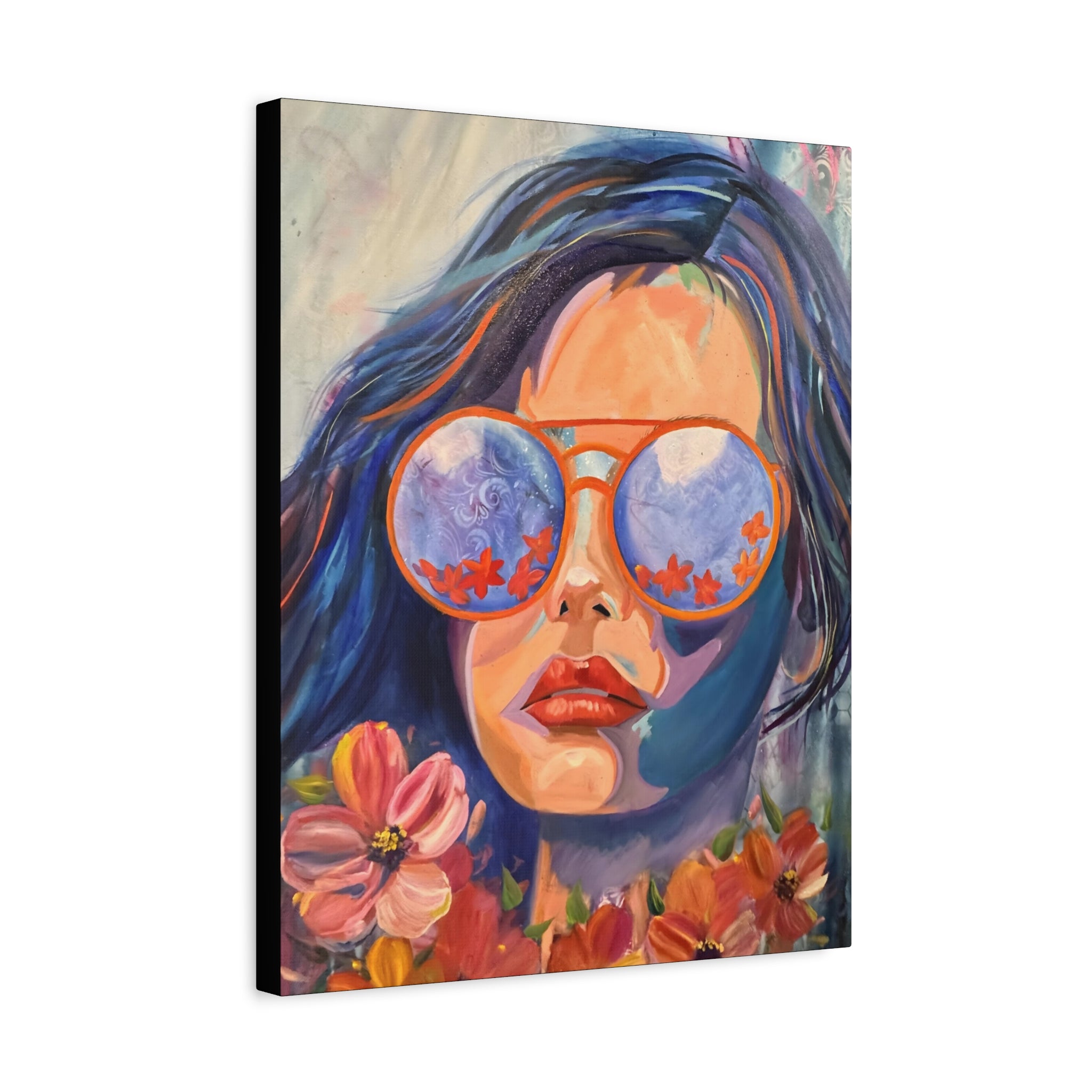 "Fiery Bloom" Canvas Print