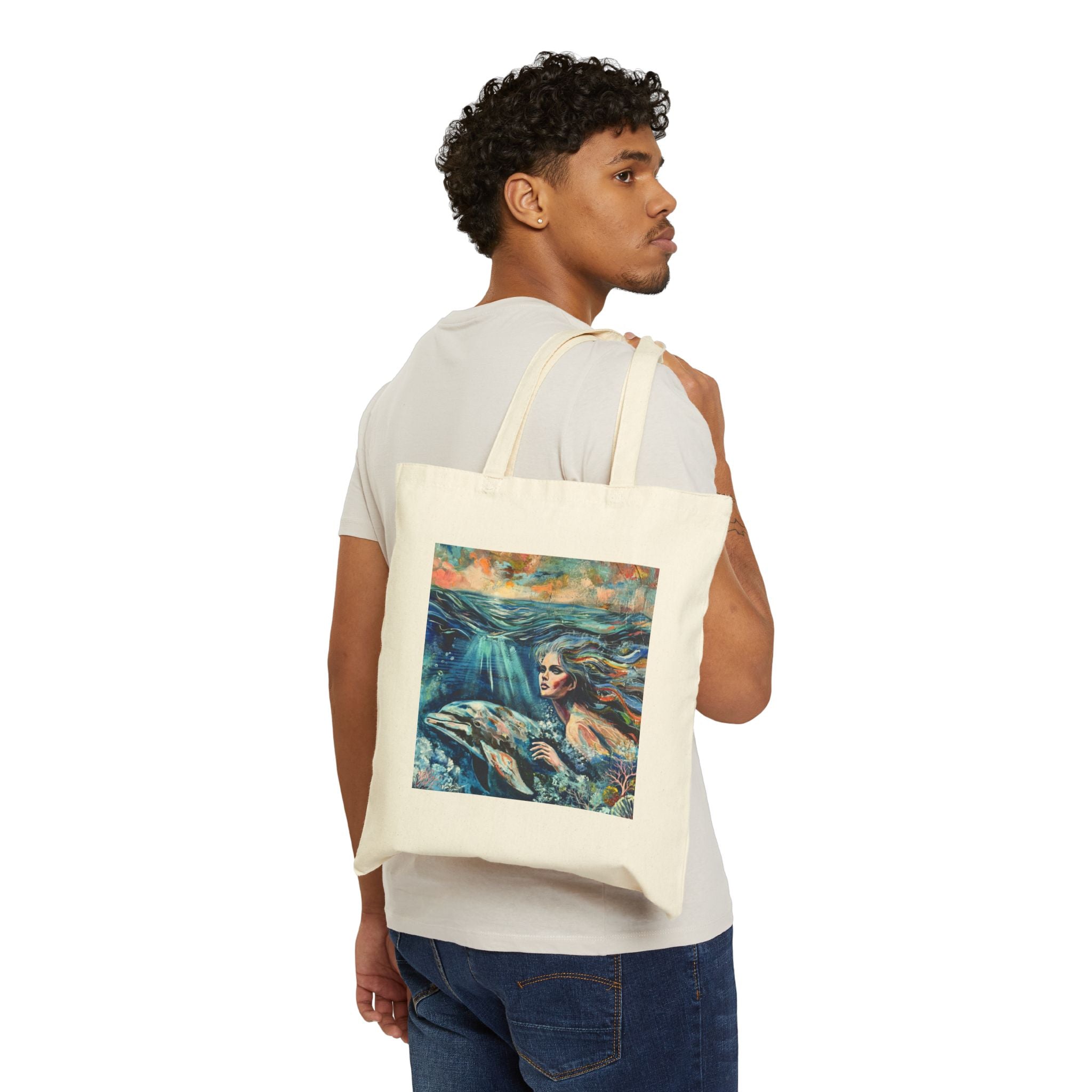 "Under the Sea" Art Canvas Tote Bag