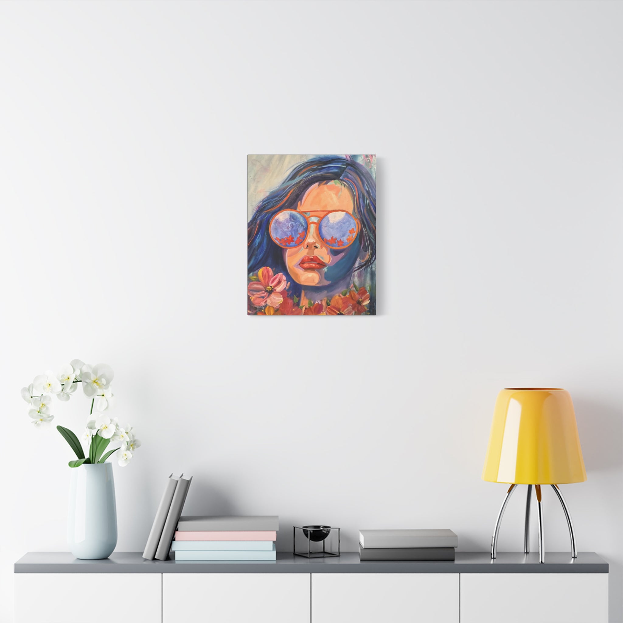 "Fiery Bloom" Canvas Print