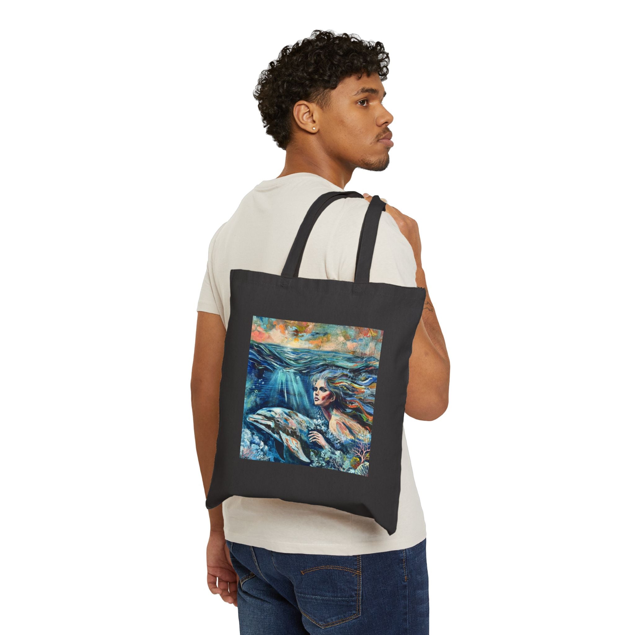"Under the Sea" Art Canvas Tote Bag