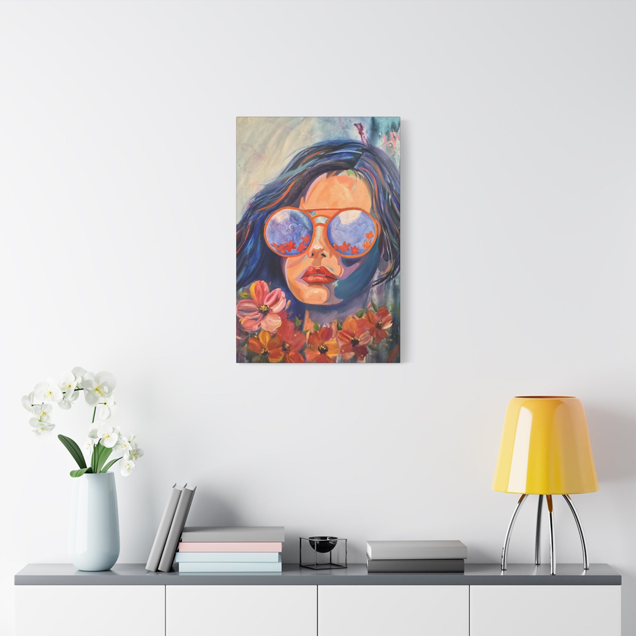 "Fiery Bloom" Canvas Print