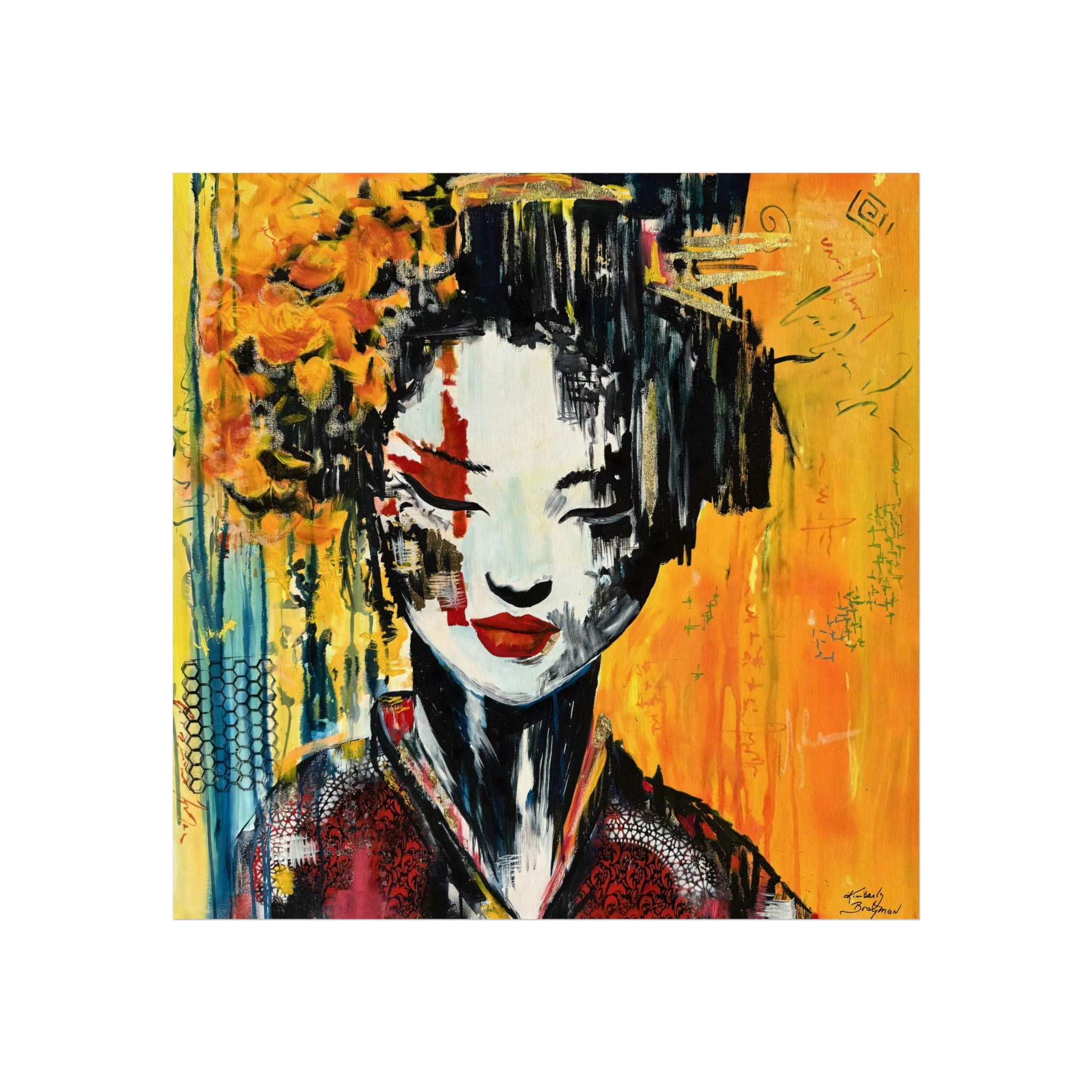 "Red Geisha" Fine Art Giclée Print