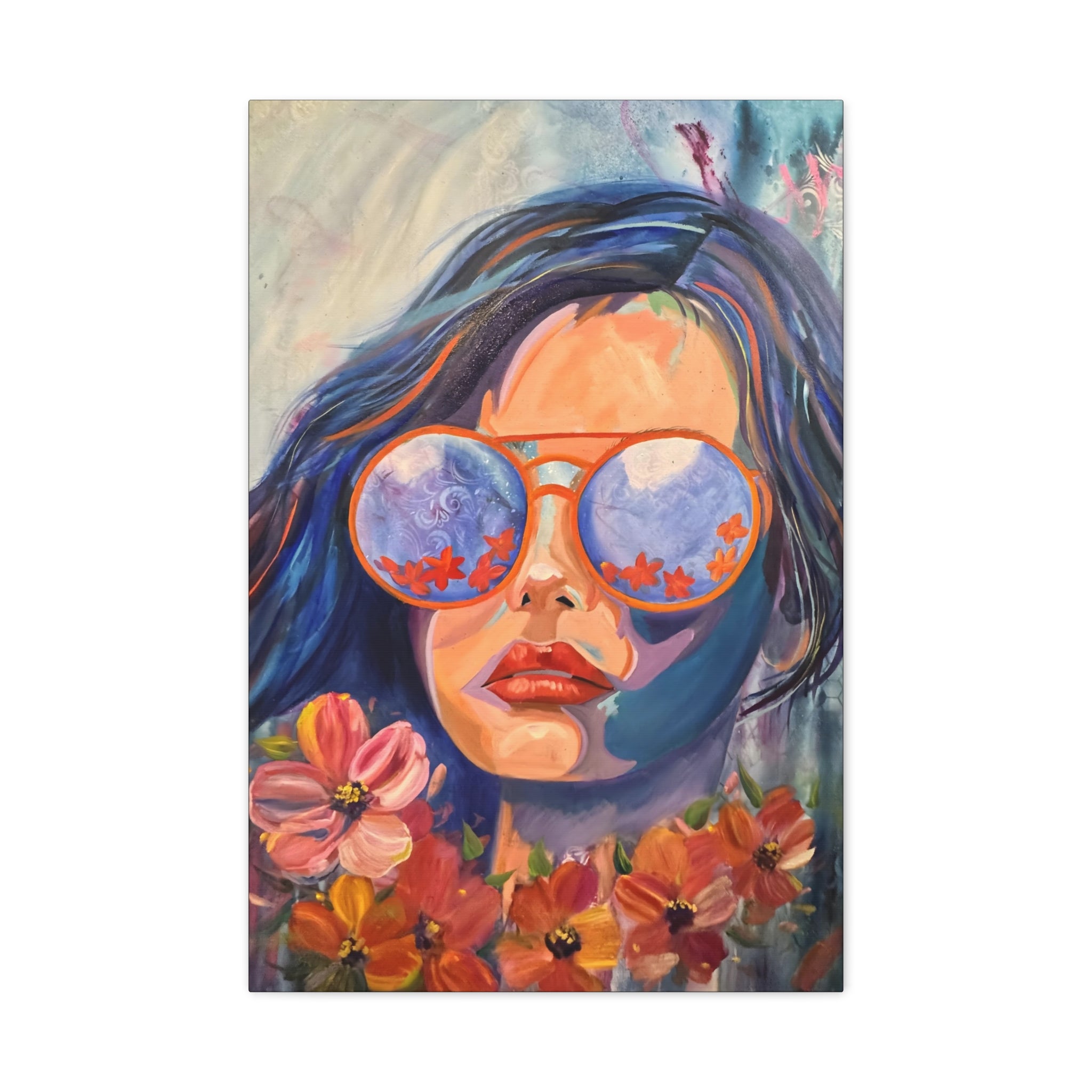 "Fiery Bloom" Canvas Print