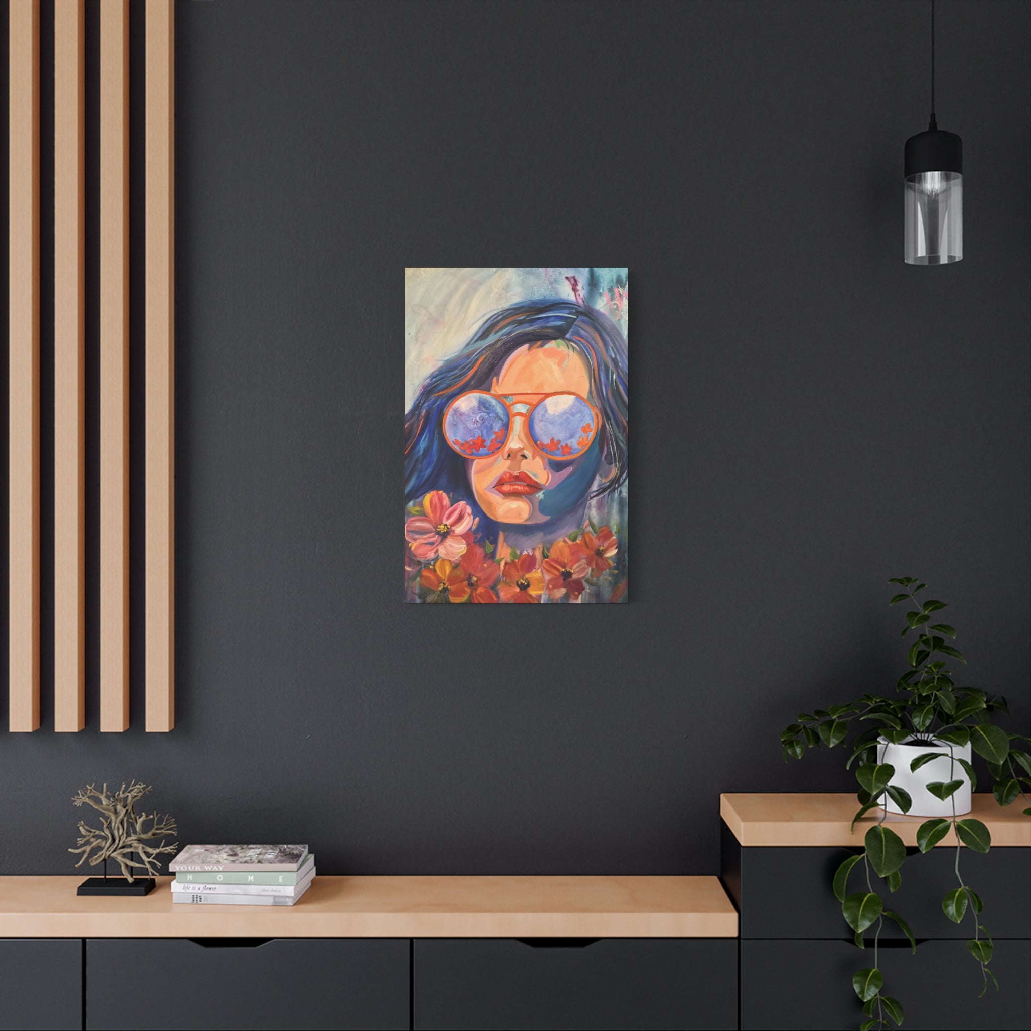 "Fiery Bloom" Canvas Print