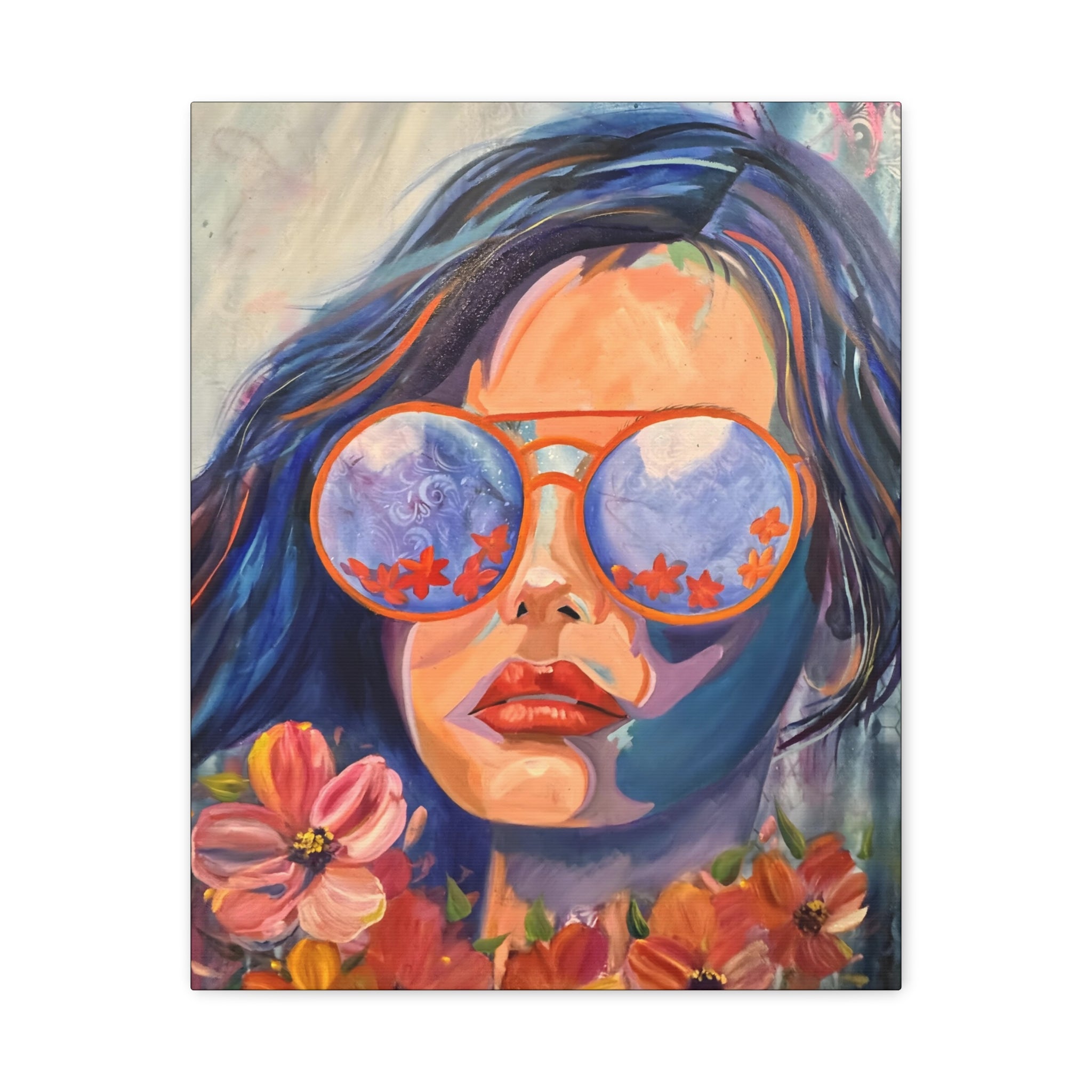 "Fiery Bloom" Canvas Print