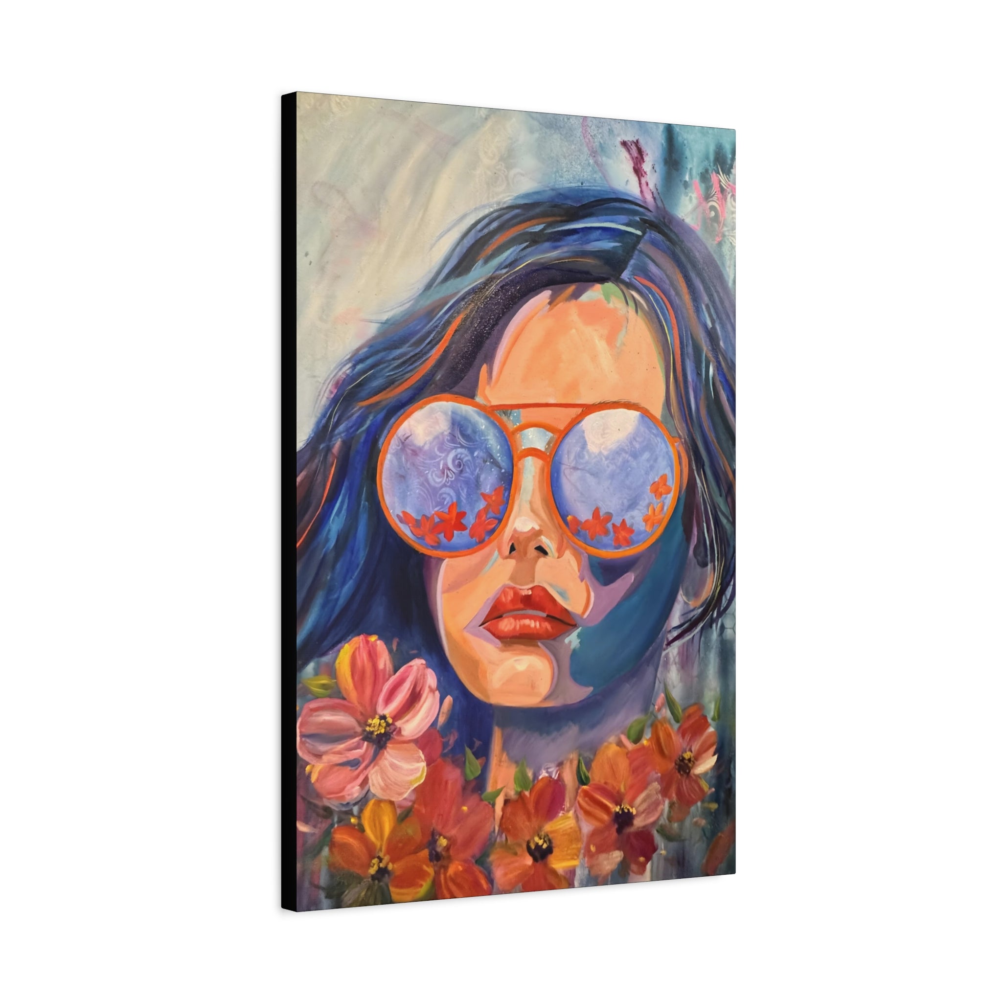 "Fiery Bloom" Canvas Print
