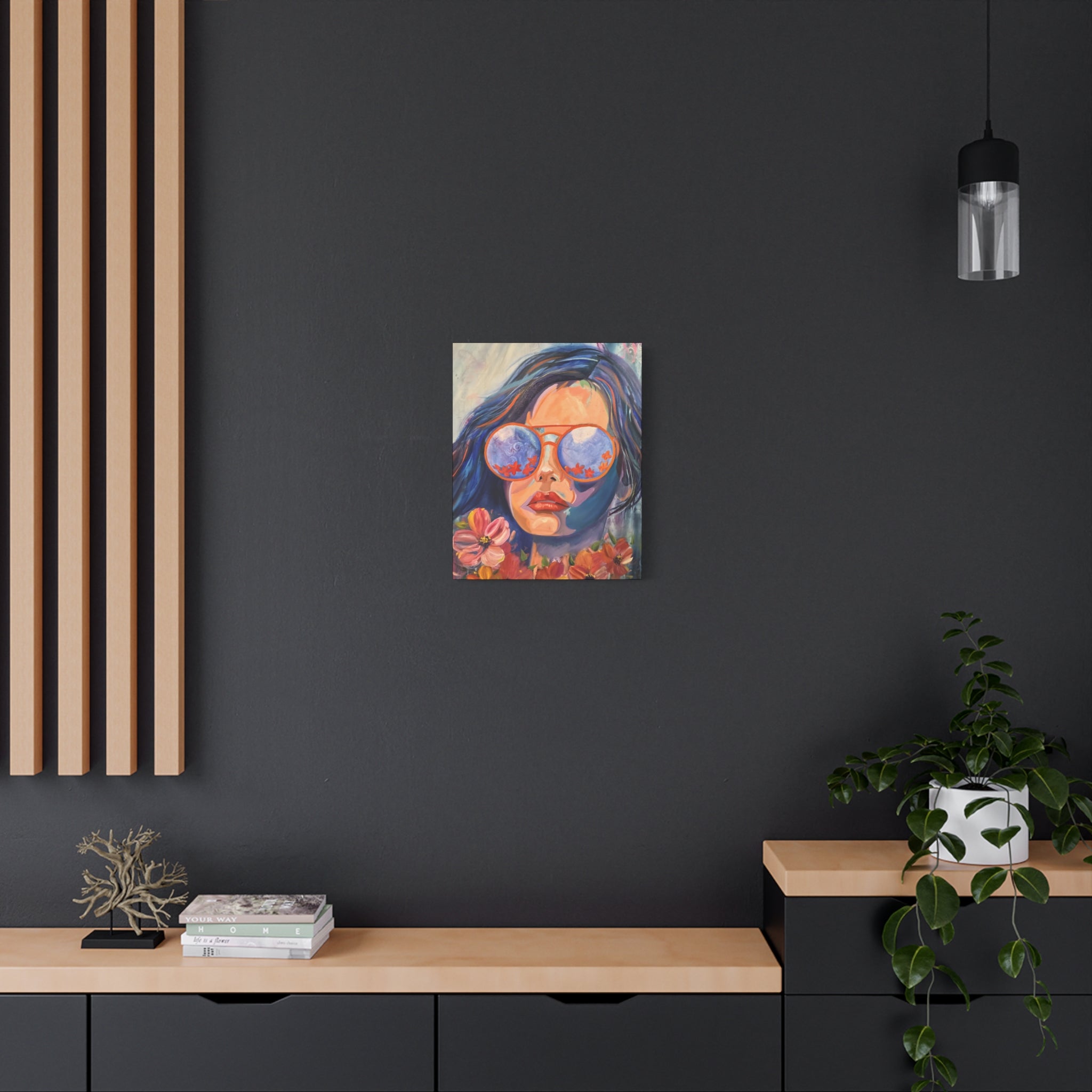 "Fiery Bloom" Canvas Print