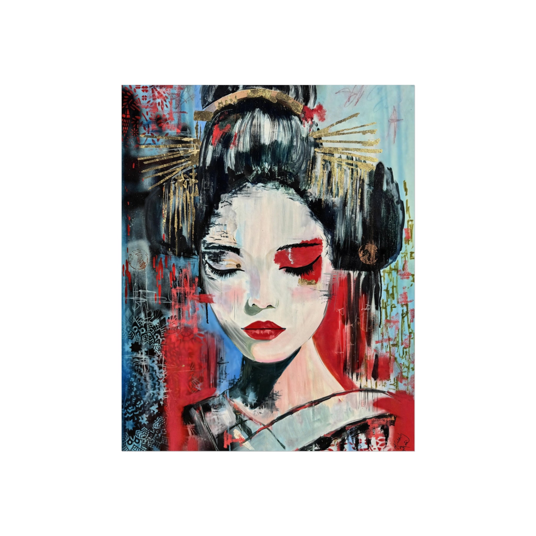 "White Geisha" Fine Art Giclée Print