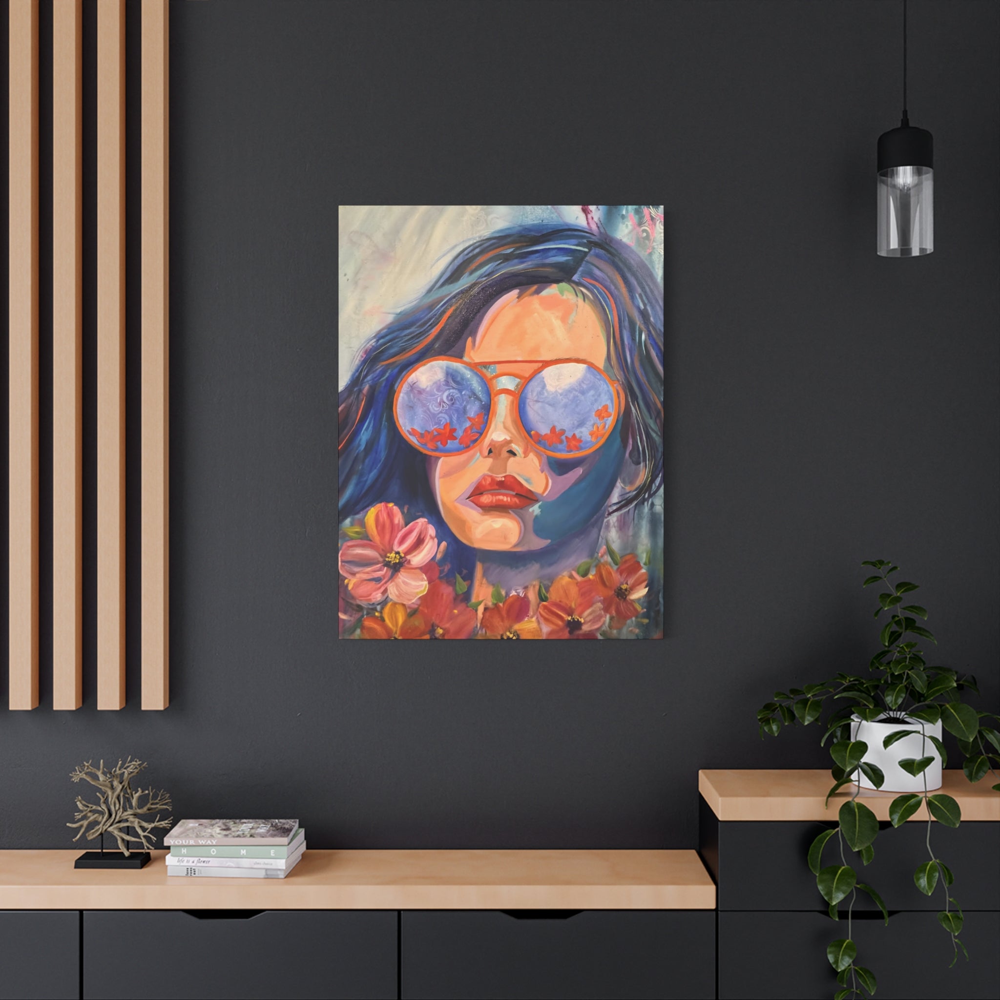 "Fiery Bloom" Canvas Print