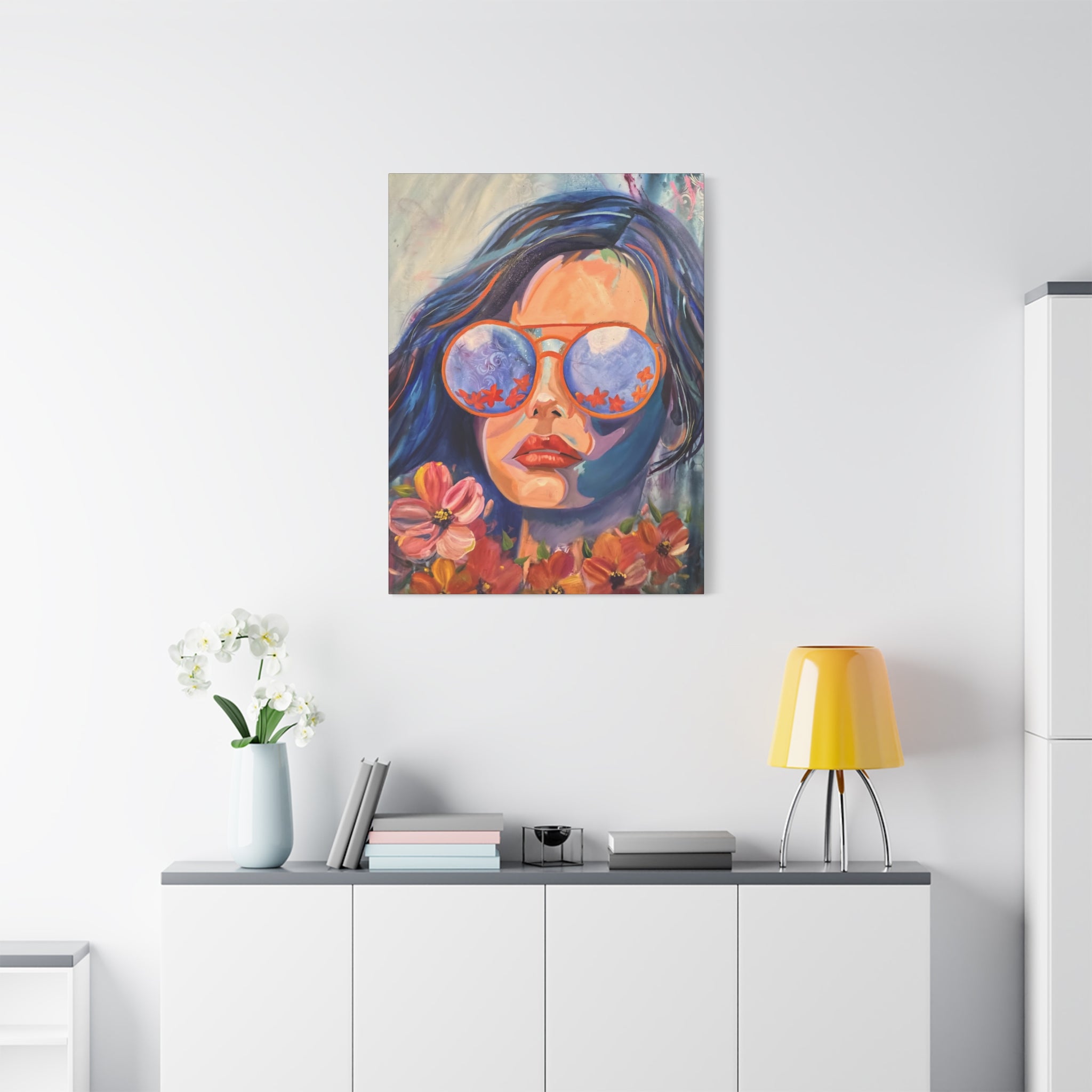 "Fiery Bloom" Canvas Print