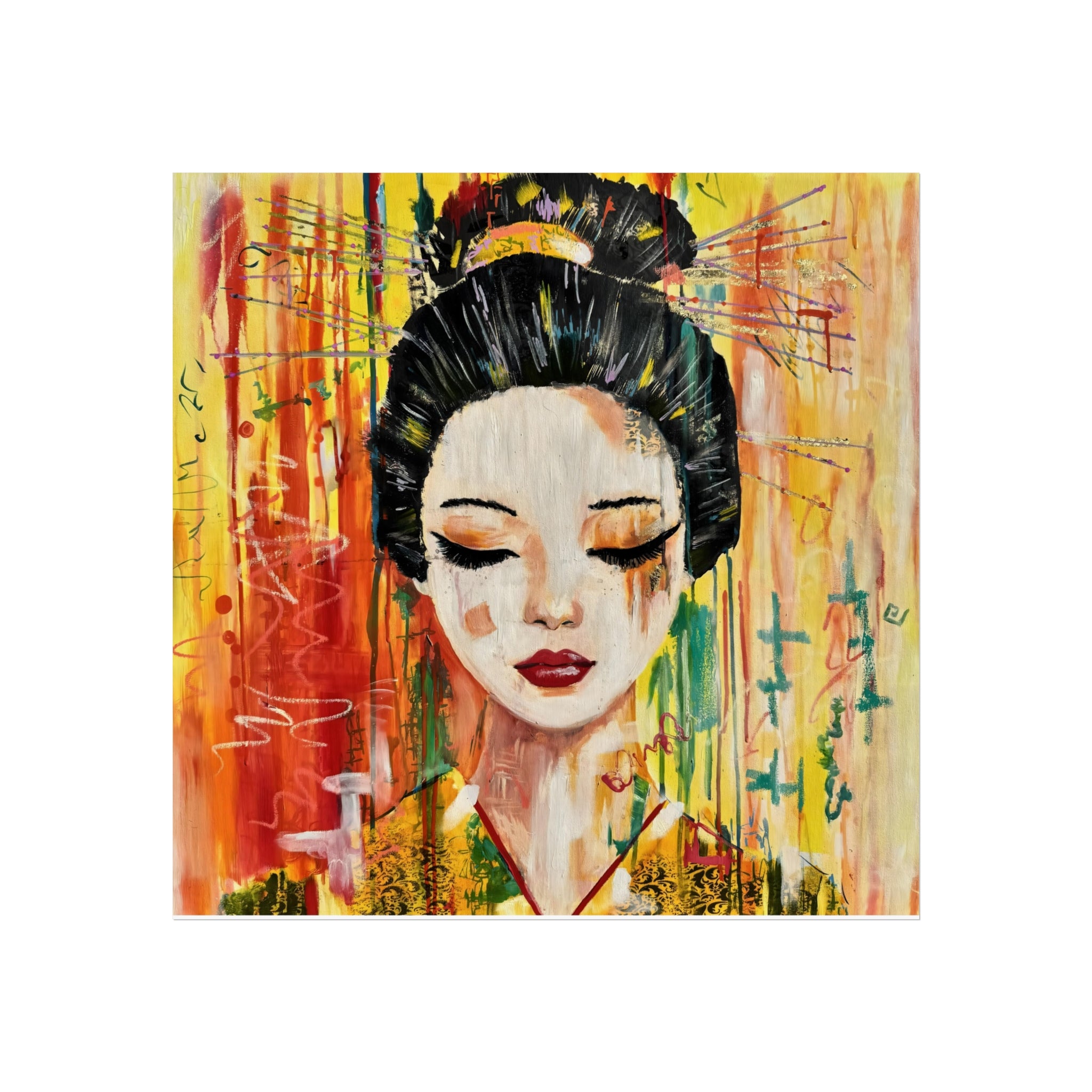 "Yellow Geisha" Fine Art Giclée Print