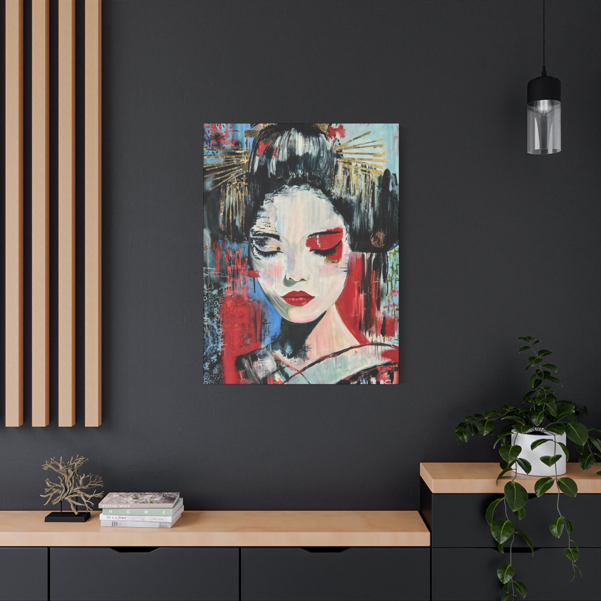 "White Geisha,"  Canvas Art