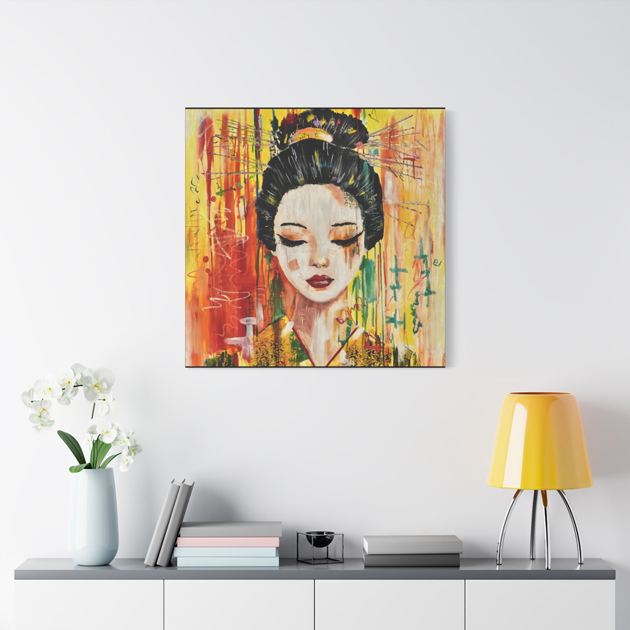 "Yellow Geisha" Canvas Print