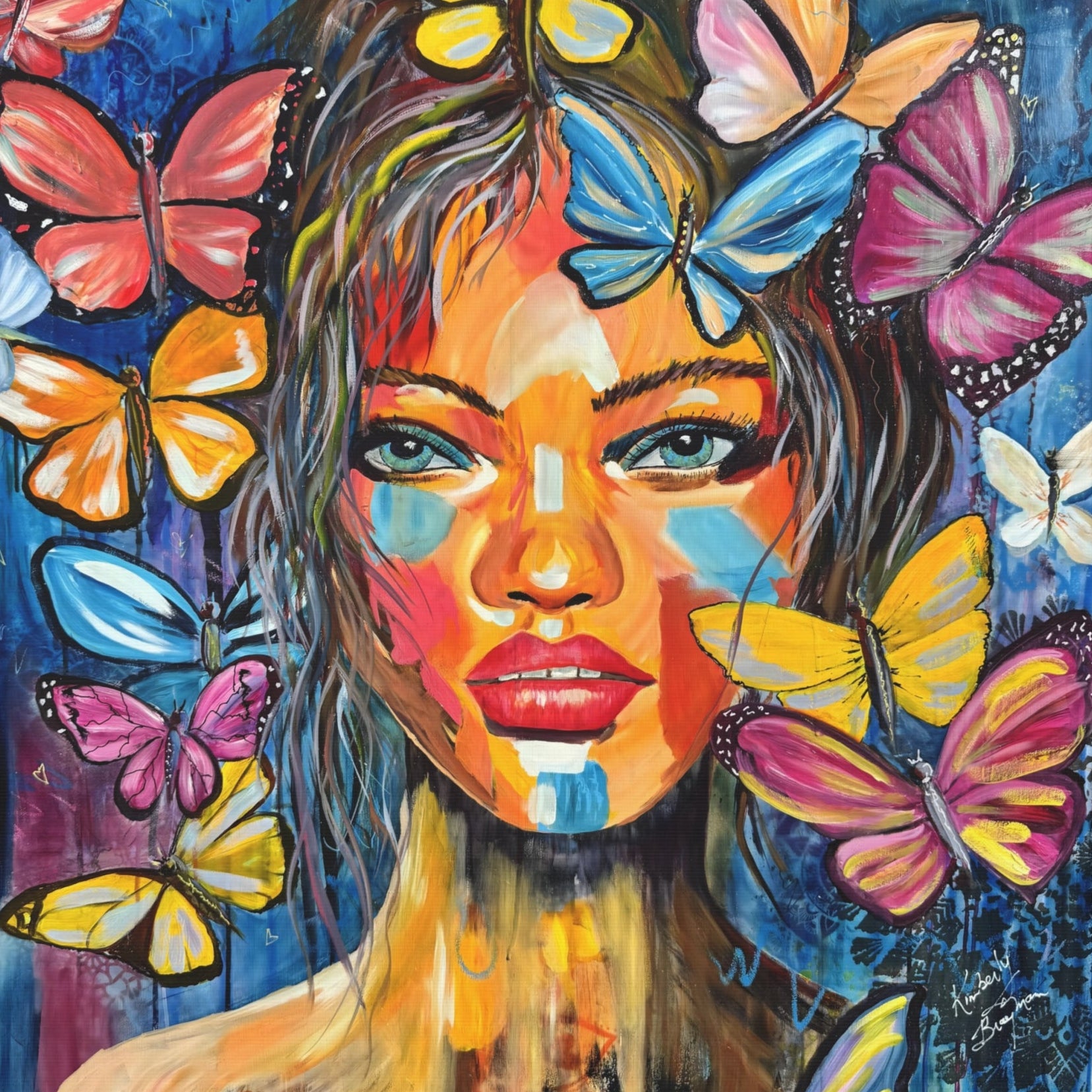 "Beauty" Colorful Canvas Print