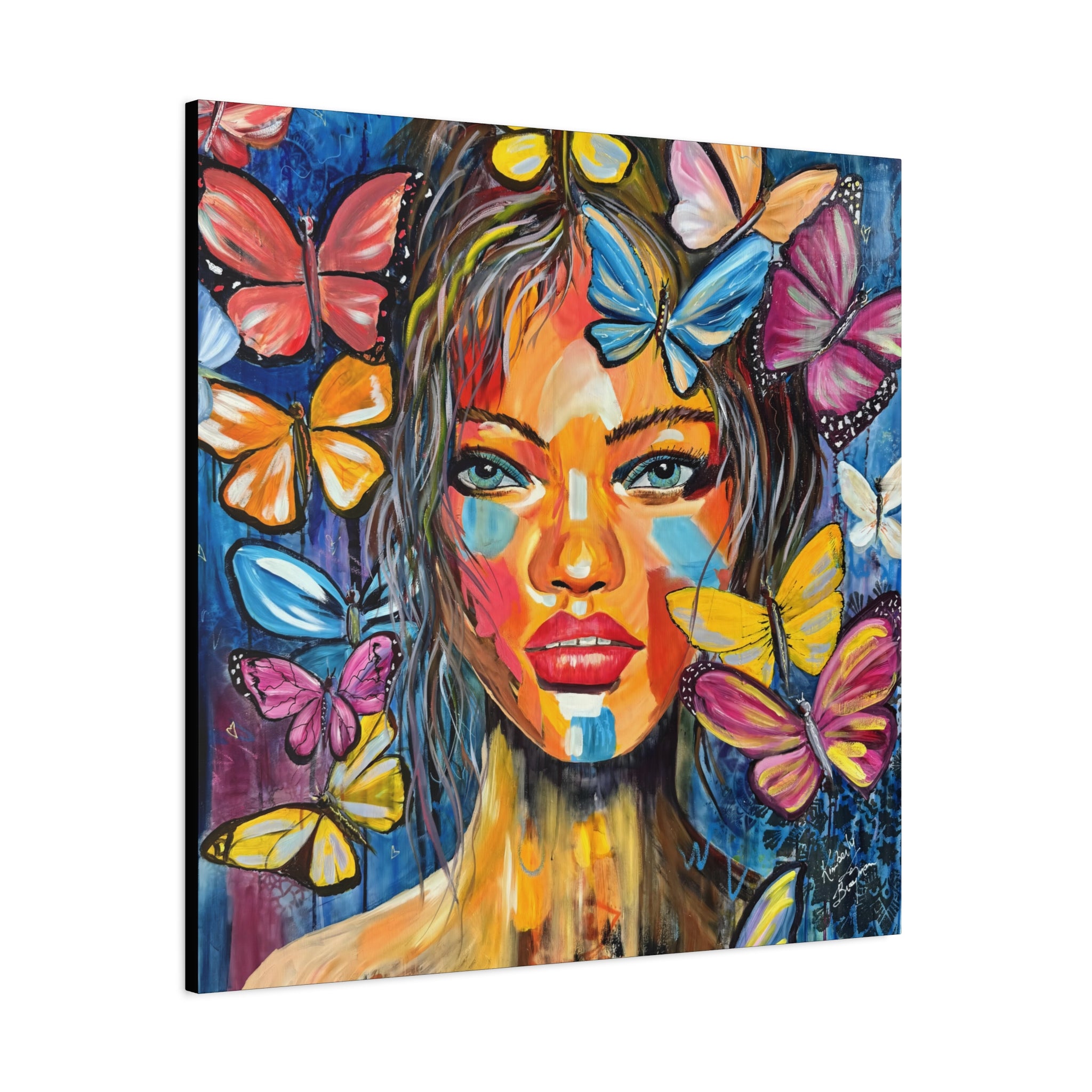 Canvas Print - Butterfly Transformation Portrait