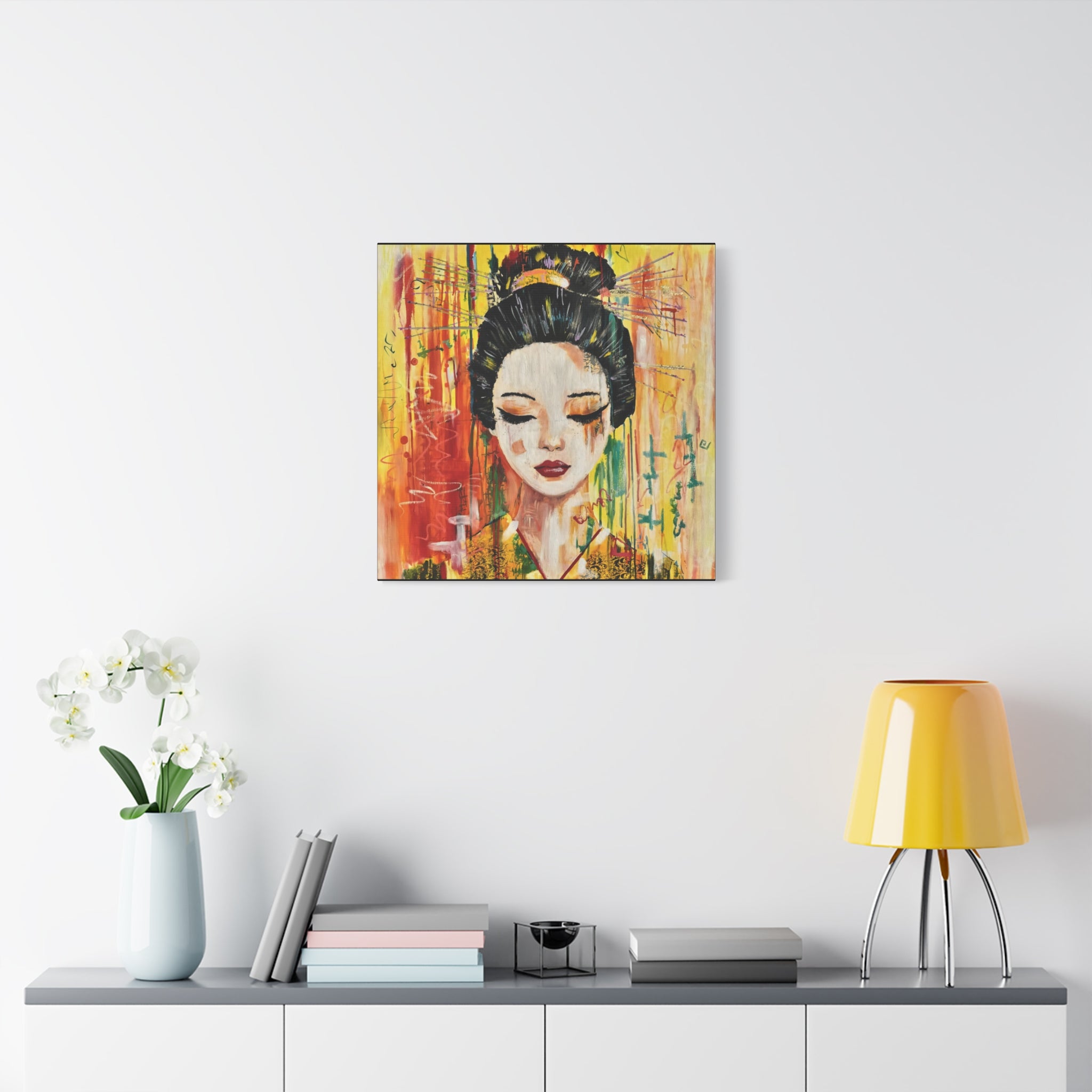 "Yellow Geisha" Canvas Print