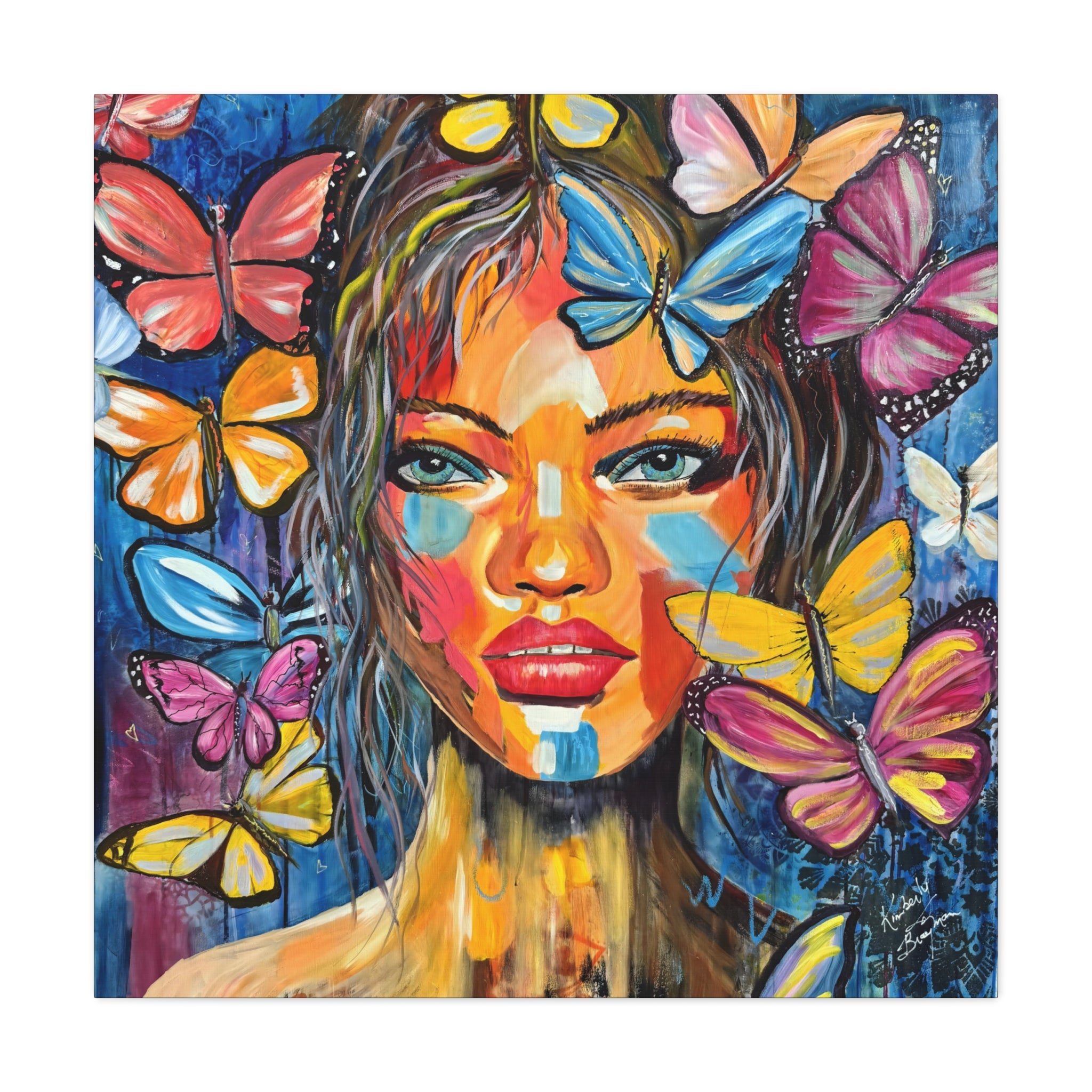 Canvas Print - Butterfly Transformation Portrait