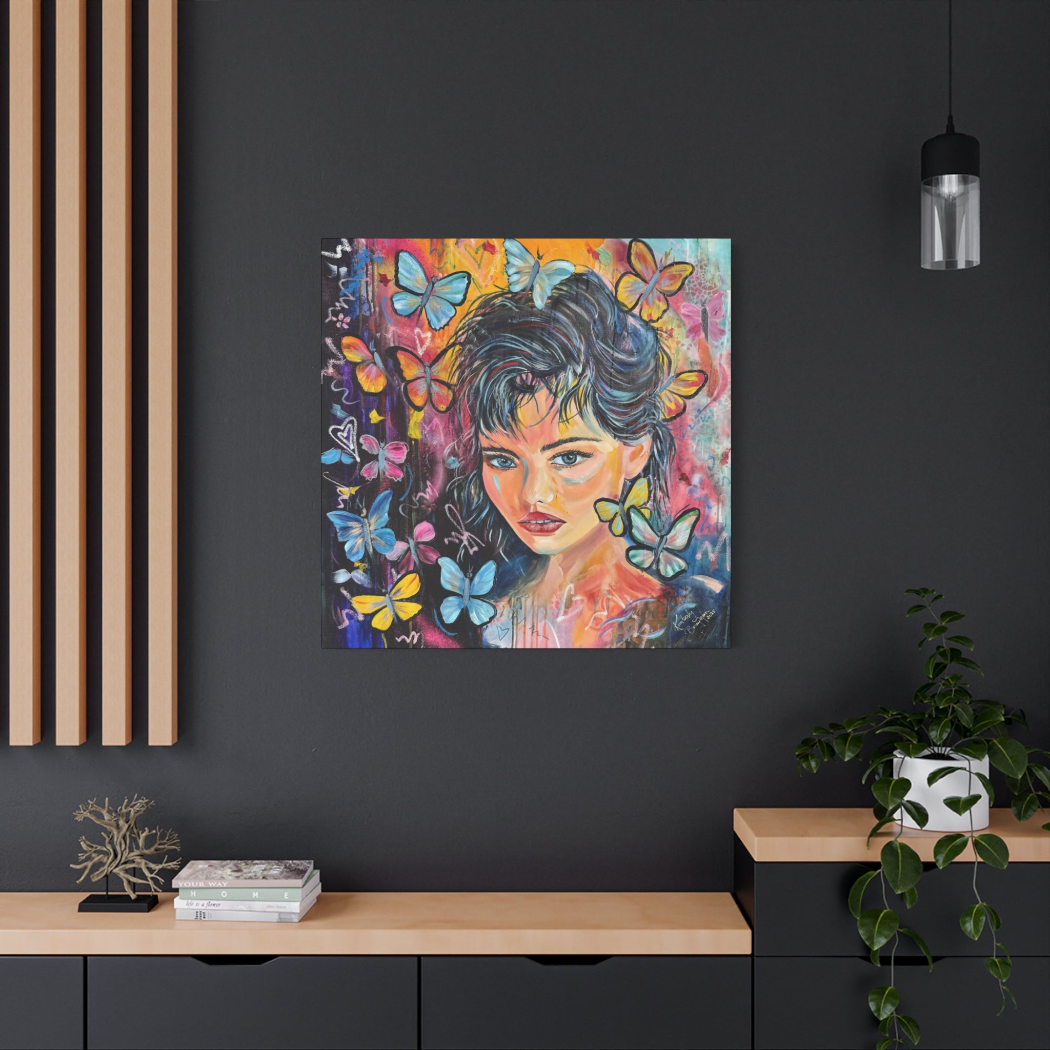 "Butterfly Princess" Canvas Wall Art