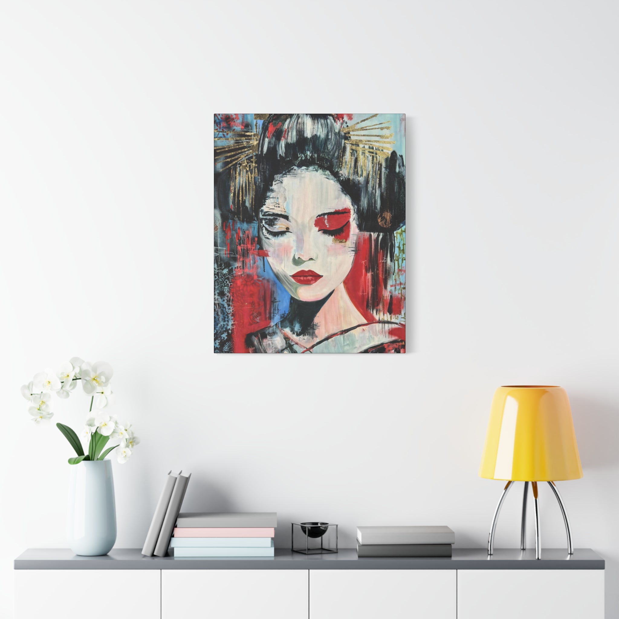 "White Geisha,"  Canvas Art