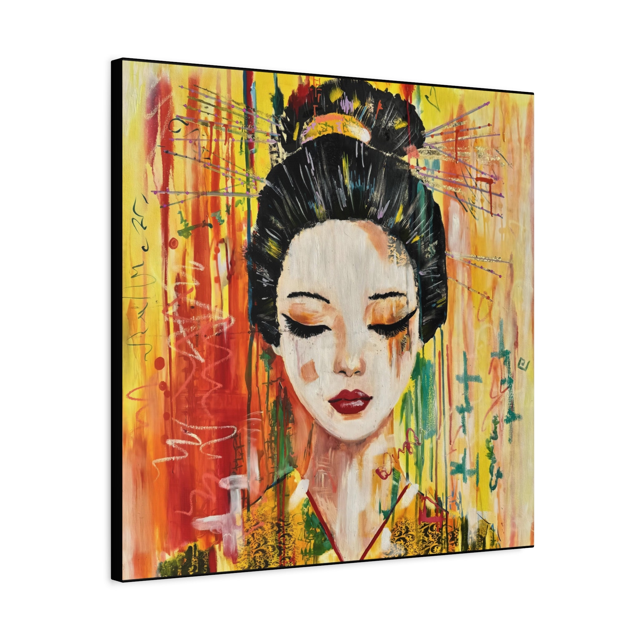 "Yellow Geisha" Canvas Print
