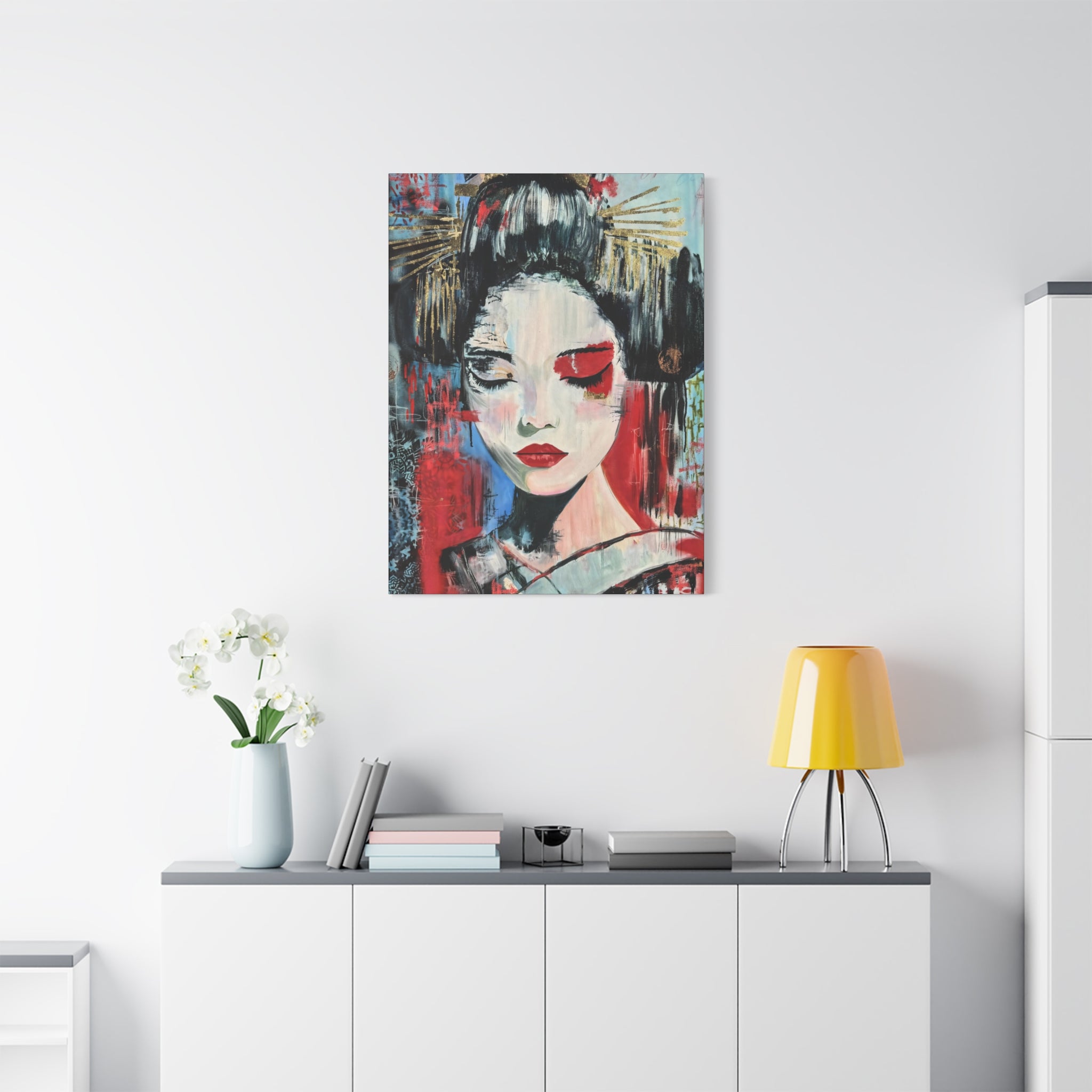 "White Geisha,"  Canvas Art
