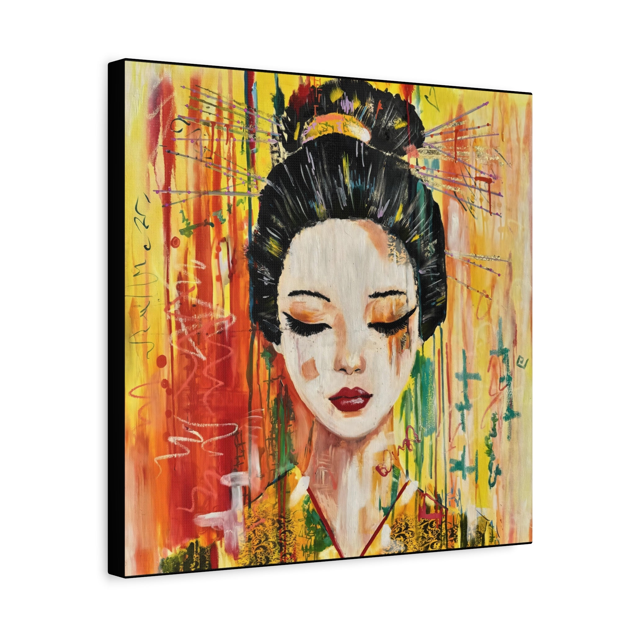 "Yellow Geisha" Canvas Print