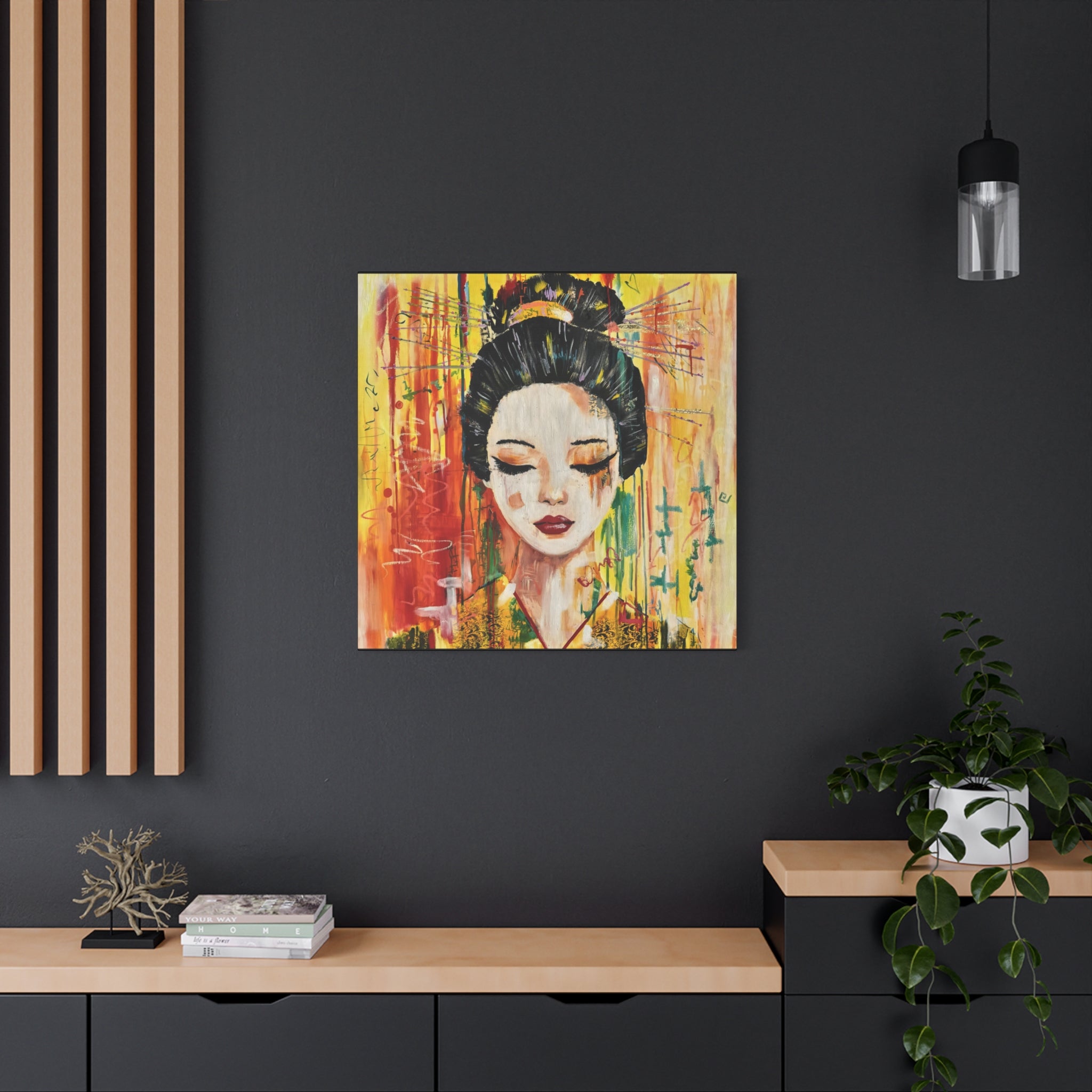 "Yellow Geisha" Canvas Print