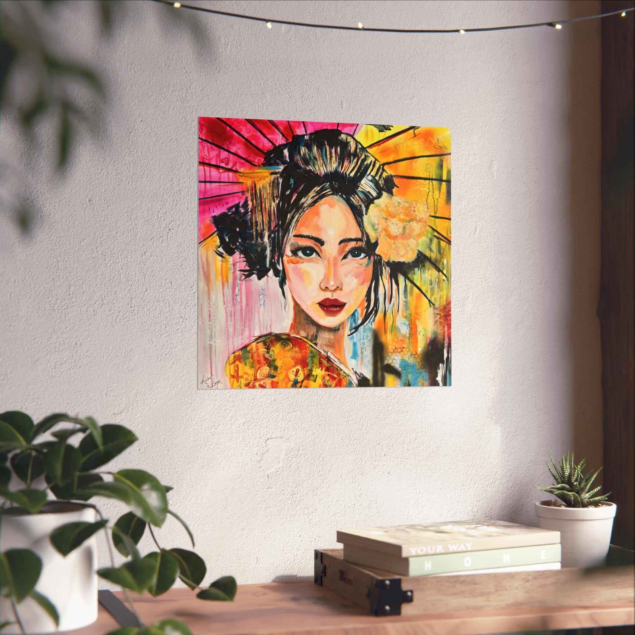 "Geisha with Parasol" Fine Art Giclée Print